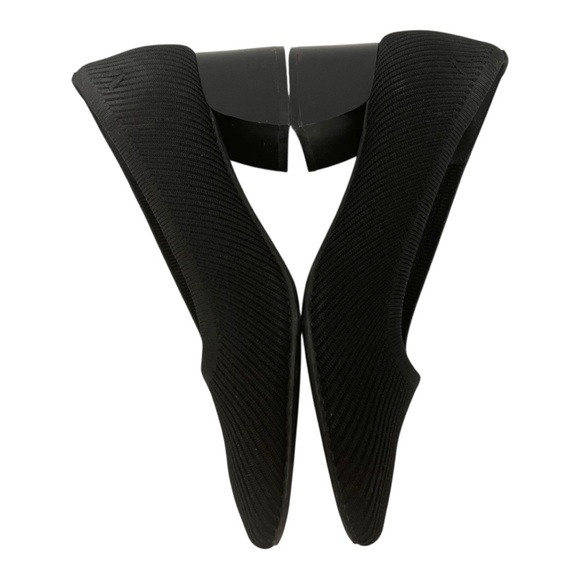 Vivaia Melody Black Knit Square Toe Comfort Slip On Block Heels Women’s 37 - Picture 11 of 15